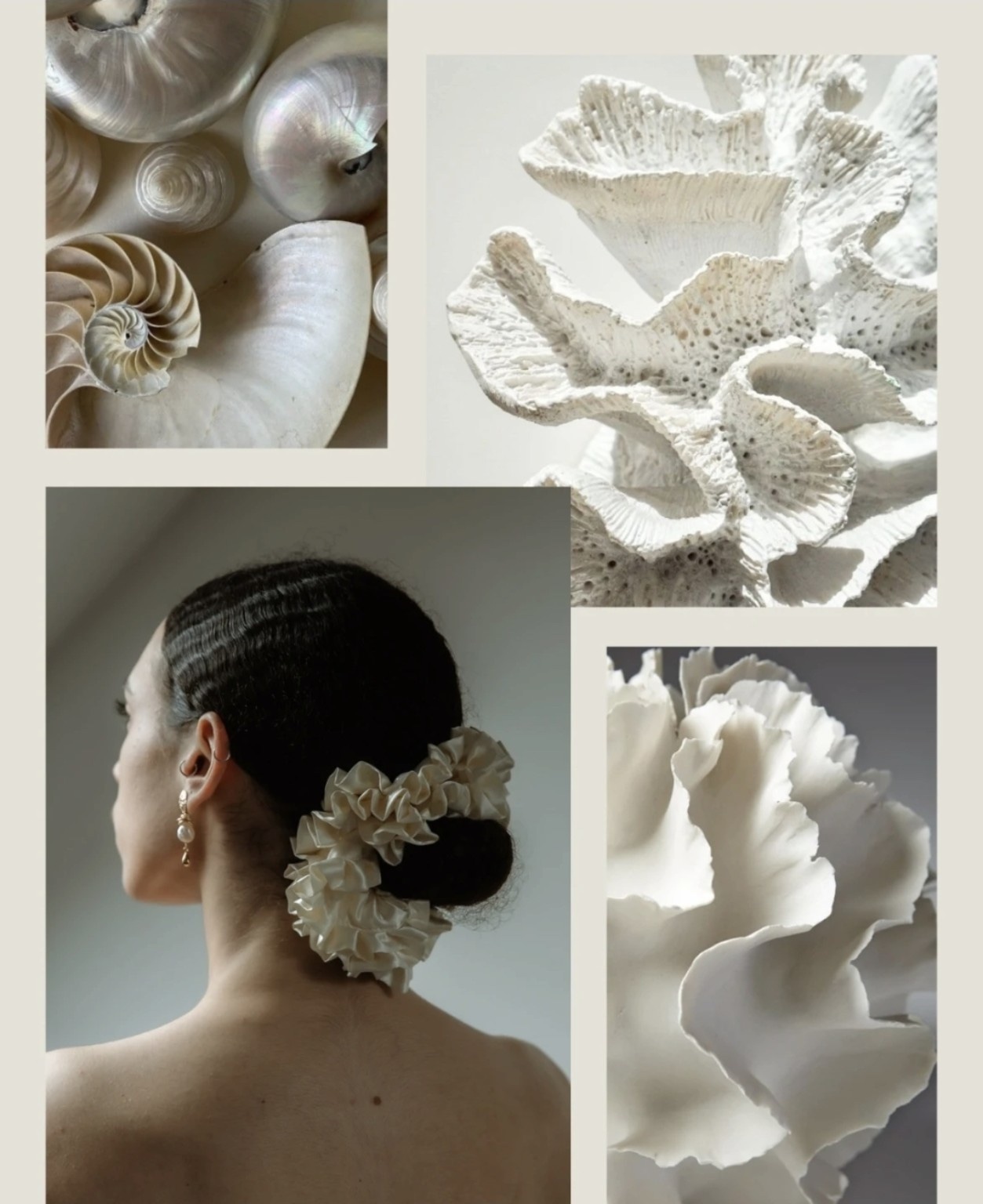 Sculptural silk bridal accessory inspired by organic coral forms